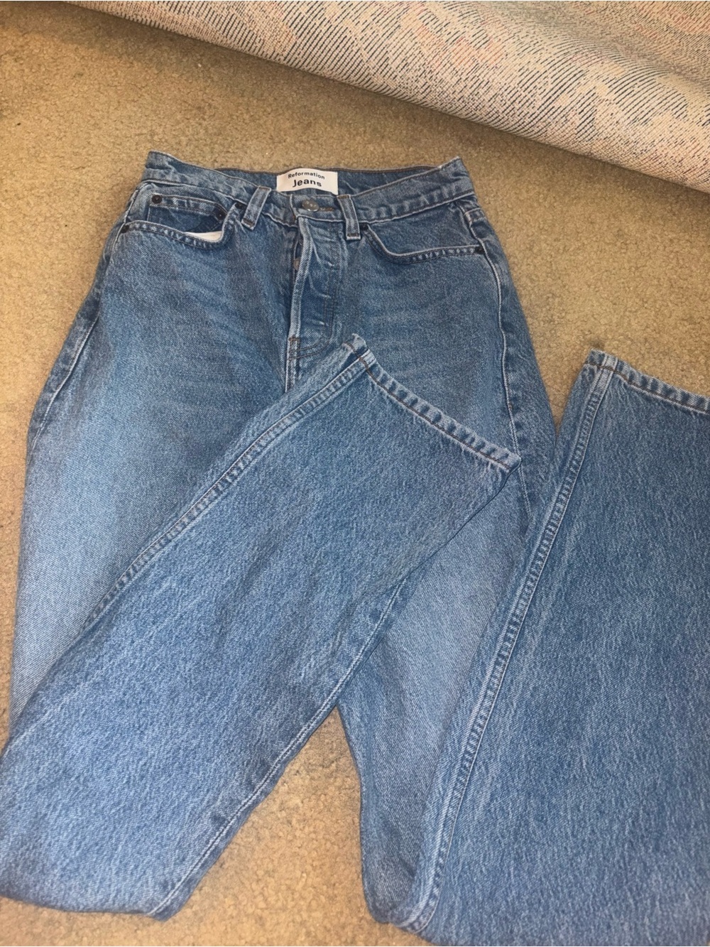 Reformation jeans Size 23 Cynthia High Relaxed Long Blue